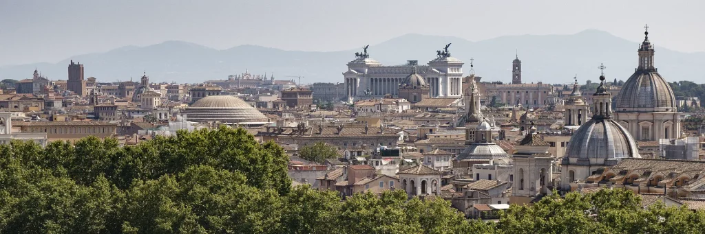 Panorama di Roma visto dall’alto
